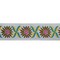 Designer's Shop JR 711 Jacquard woven Sunflower brown/pink ribbon trim,1-7/16" (37 mm) 5 yards